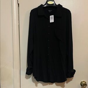 Torrid Black Button Down
